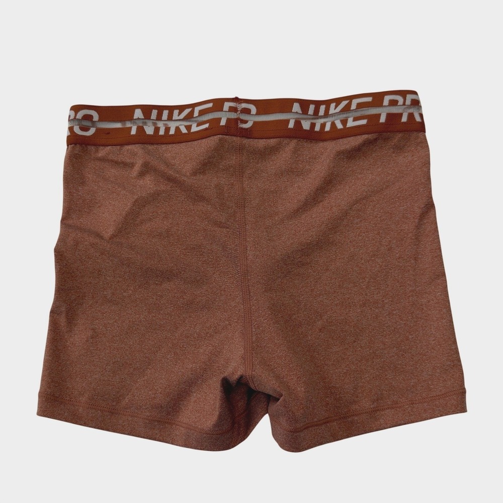 Nike Pro Training Shorts Womens Medium Burnt Orange Heather Compression - Picture 8 of 13